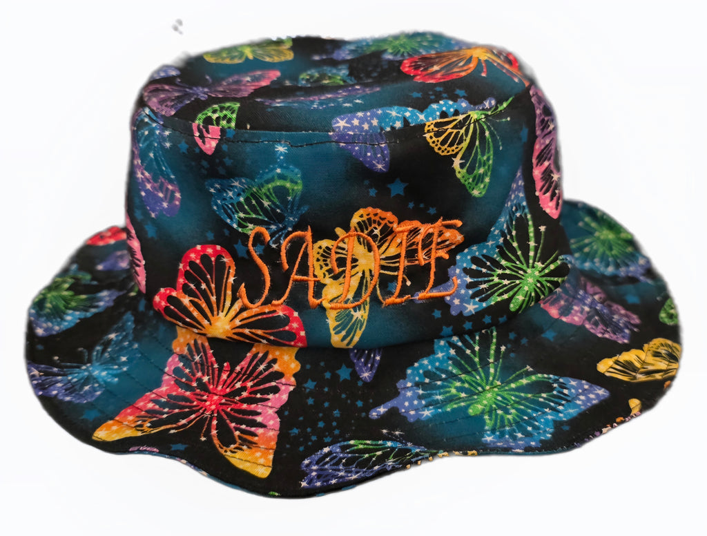 Childrens bucket hat - butterflies