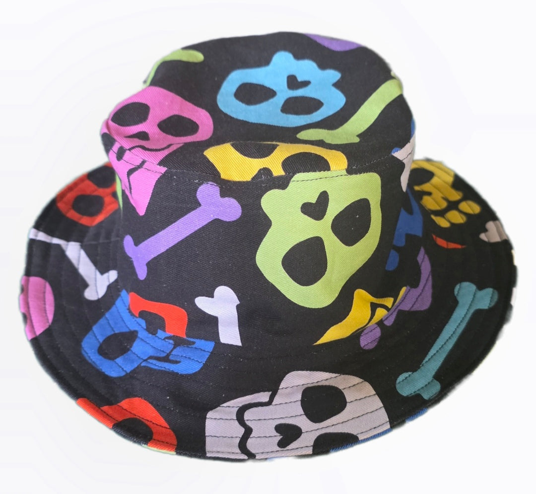 Childrens bucket hat - skulls